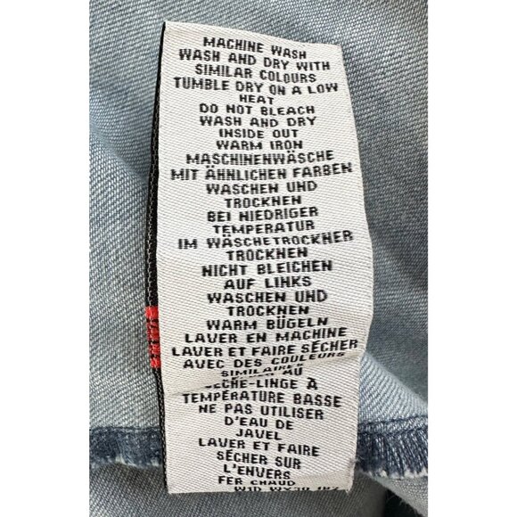 Johnnie B Button Up Denim Dress Girls 15-16Y Blue Pin-Tuck Long Sleeve Pockets - Picture 8 of 11